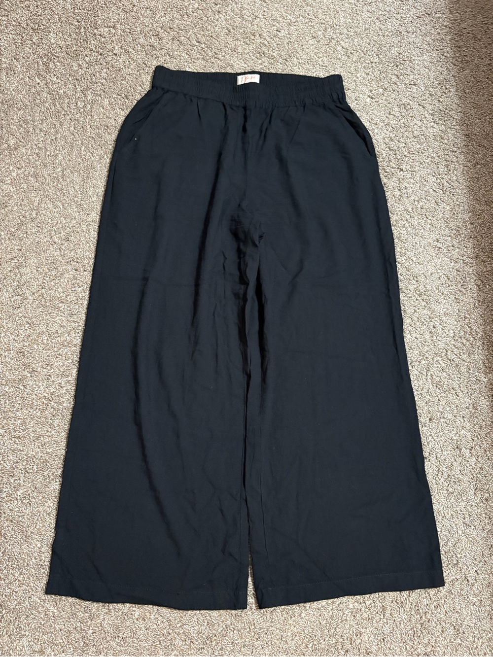 Marine Layer Black Wide-Leg Pull-On Pants - Picture 2 of 8